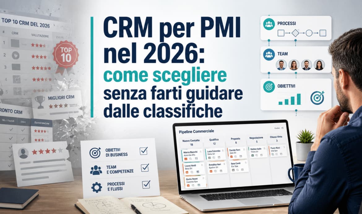 CRM per PMI nel 2026: come scegliere senza farti guidare dalle classifiche