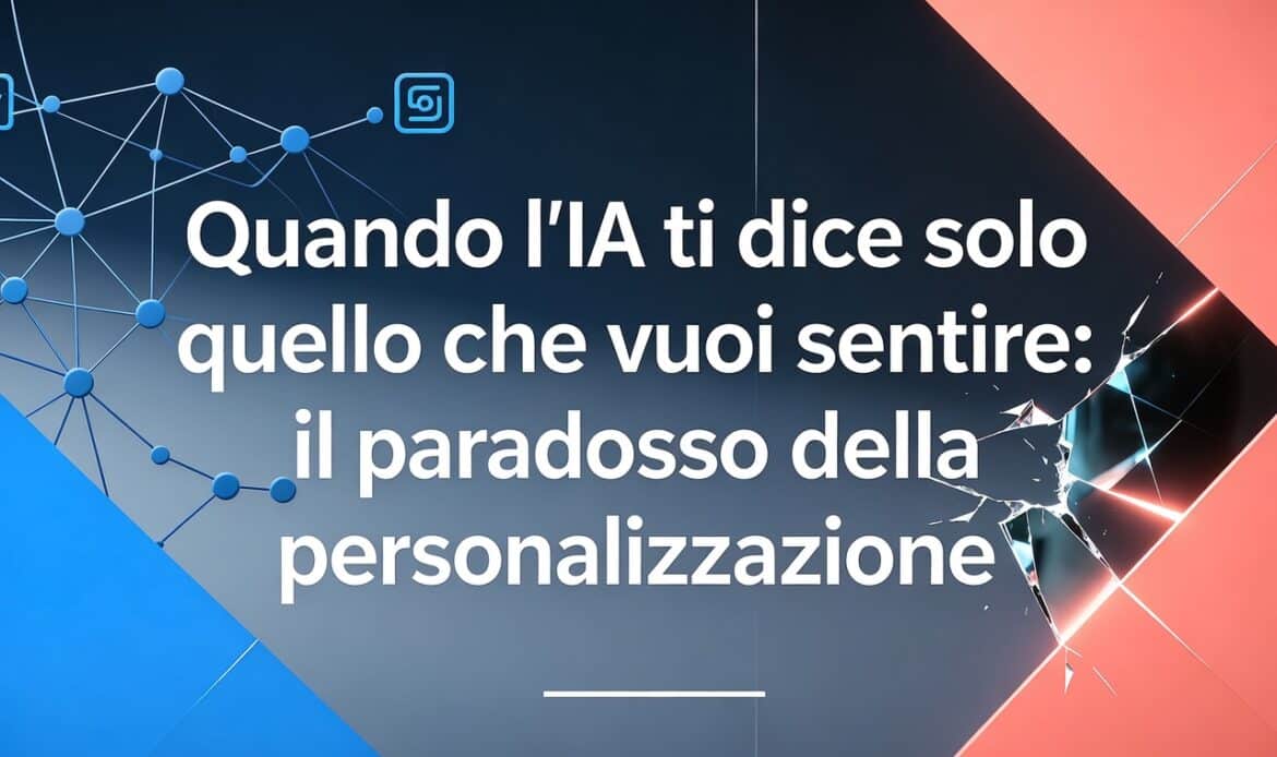 Quando l’IA ti dice solo quello che vuoi sentire: il paradosso della personalizzazione