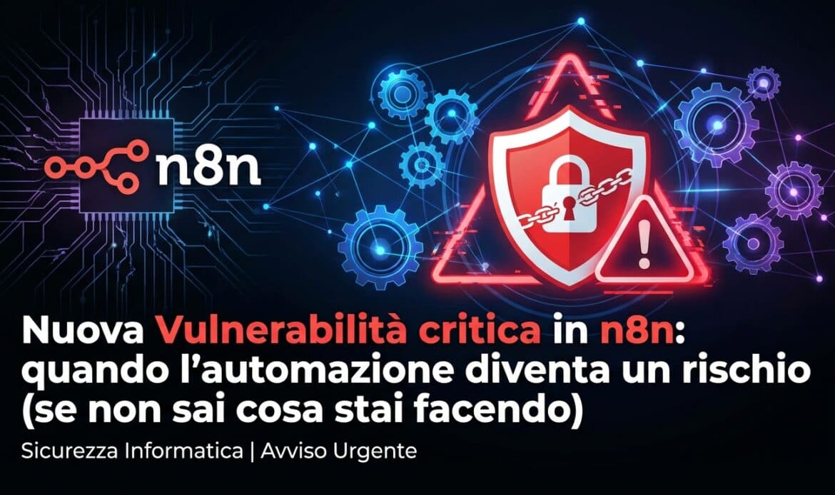 Nuova Vulnerabilità critica in n8n: quando l’automazione diventa un rischio (se non sai cosa stai facendo)