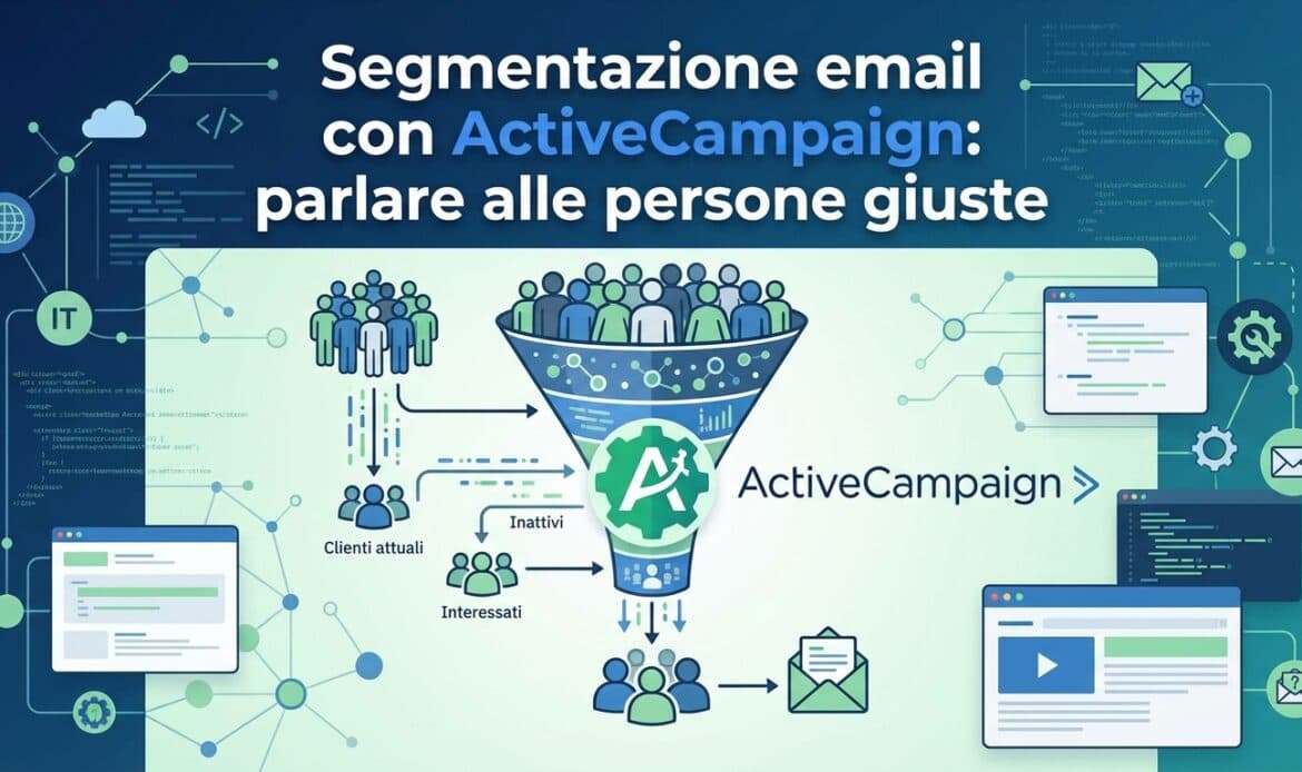 Segmentazione email con ActiveCampaign: parlare alle persone giuste