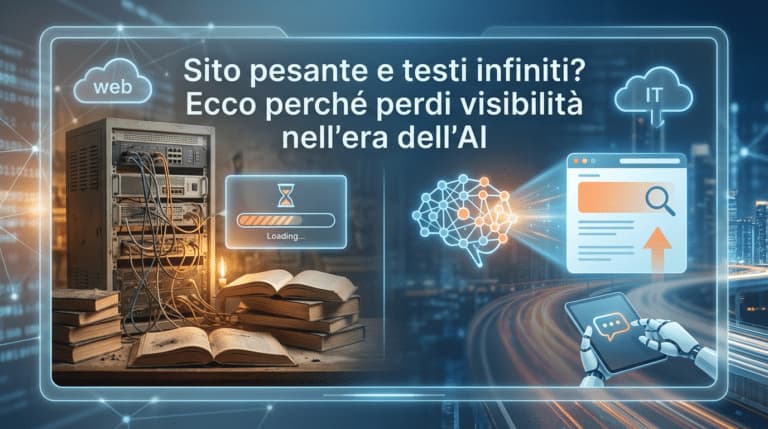 Sito pesante e testi infiniti? Ecco perché perdi visibilità nell’era dell’AI