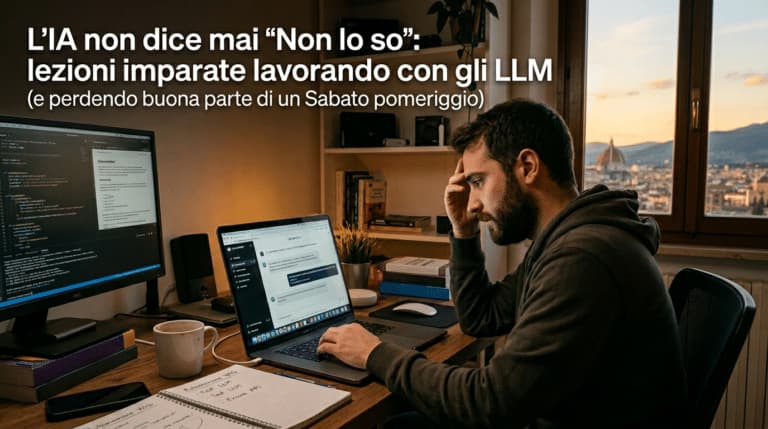 L'IA non dice mai "Non lo so": lezioni imparate lavorando con gli LLM (e perdendo buona parte di un Sabato pomeriggio)