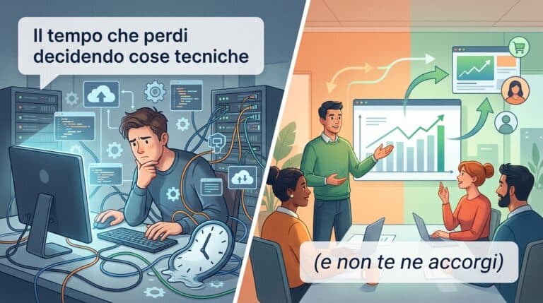 Il tempo che perdi decidendo cose tecniche (e non te ne accorgi)
