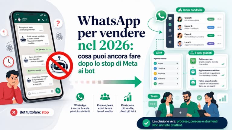 WhatsApp per vendere nel 2026: cosa puoi ancora fare dopo lo stop di Meta ai bot