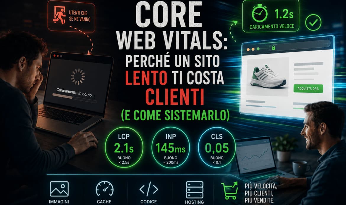 Core Web Vitals: perché un sito lento ti costa clienti (e come sistemarlo)