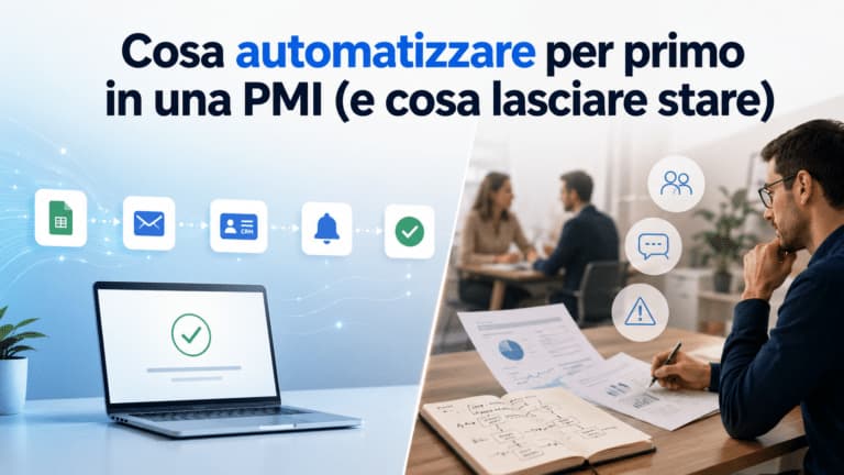 Cosa automatizzare per primo in una PMI (e cosa lasciare stare)