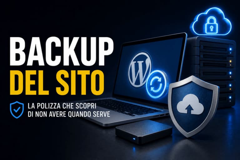 Backup del sito: la polizza che scopri di non avere quando serve