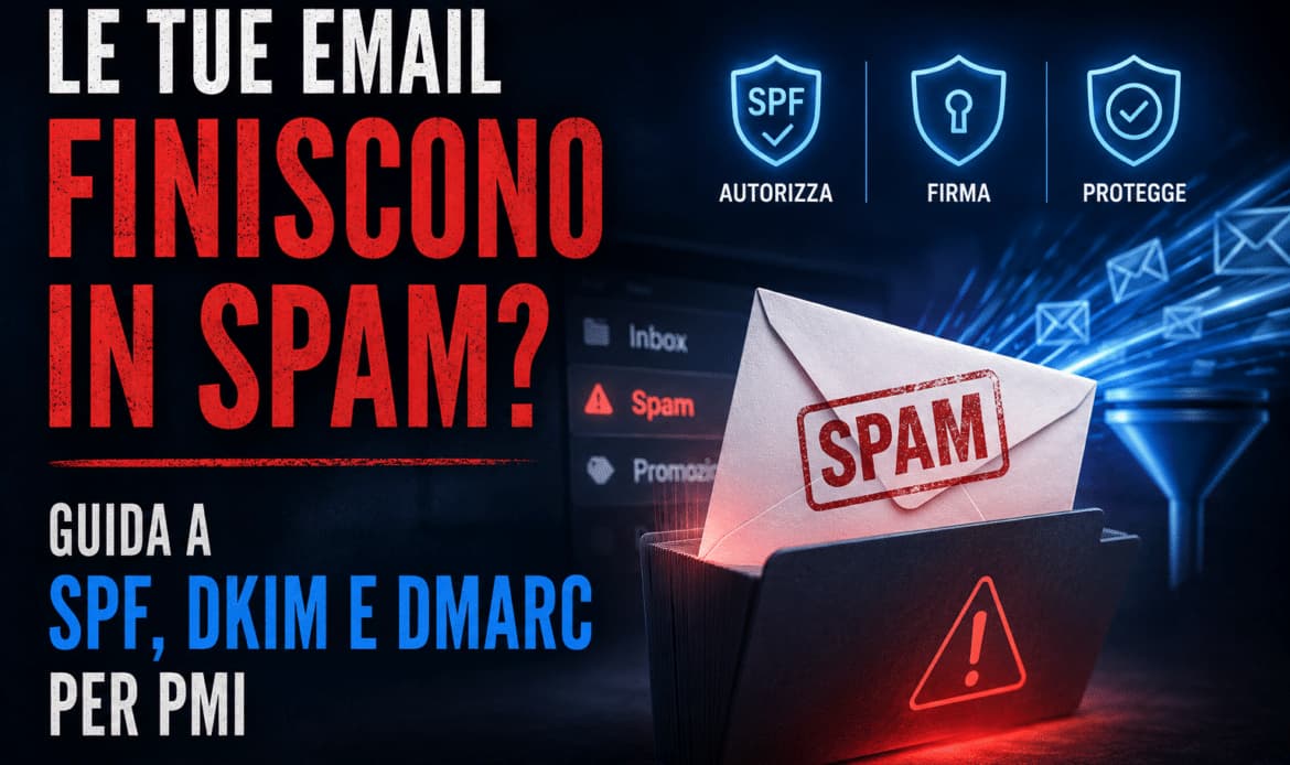 Le tue email finiscono in spam? Guida a SPF, DKIM e DMARC per PMI