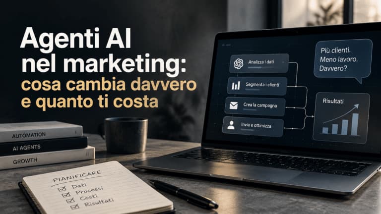 Agenti AI nel marketing: cosa cambia davvero e quanto ti costa