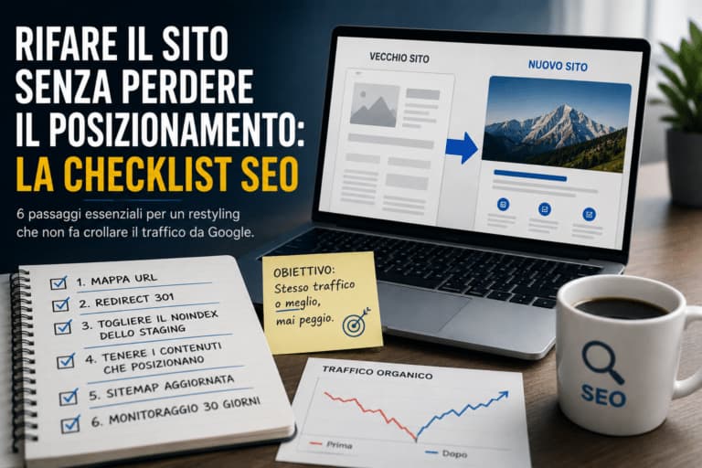 Checklist SEO per rifare il sito senza perdere traffico