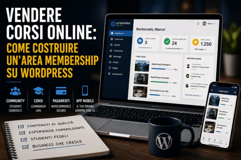 Vendere corsi online con WordPress