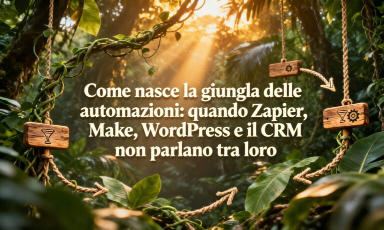 Come nasce la giungla delle automazioni: quando Zapier, Make, WordPress e il CRM non parlano tra loro