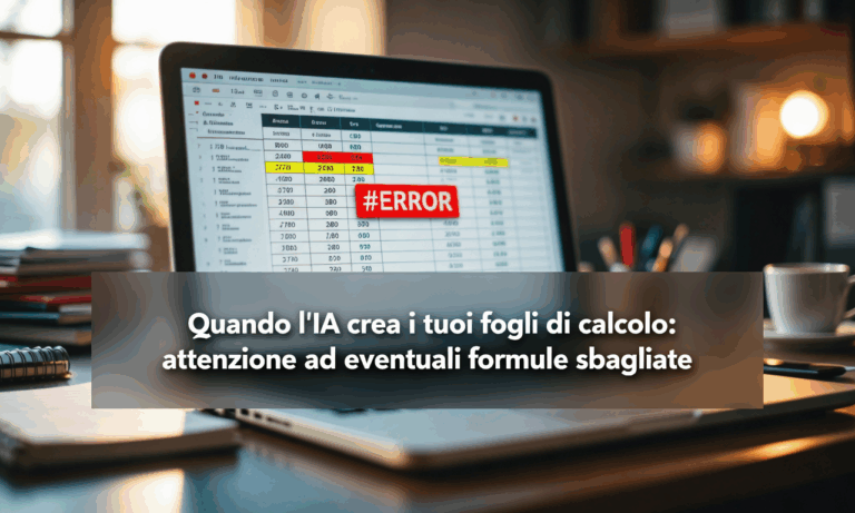 Quando l’IA crea i tuoi fogli di calcolo: attenzione ad eventuali formule sbagliate