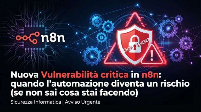 Nuova Vulnerabilità critica in n8n: quando l’automazione diventa un rischio (se non sai cosa stai facendo)