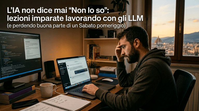 L'IA non dice mai "Non lo so": lezioni imparate lavorando con gli LLM (e perdendo buona parte di un Sabato pomeriggio)