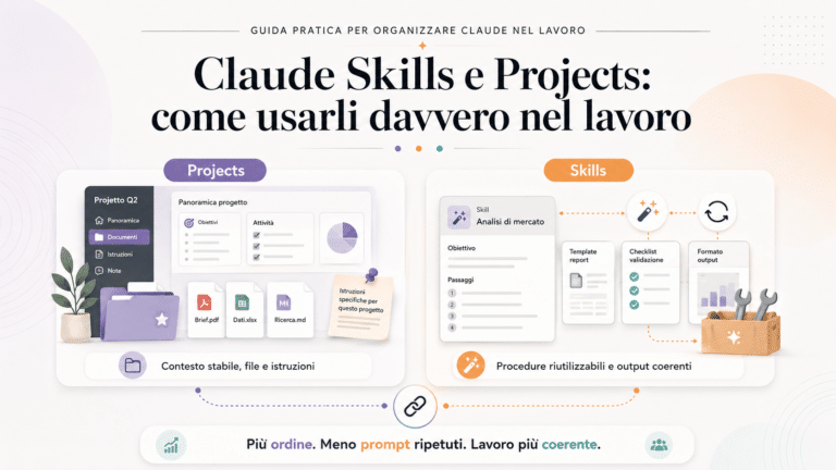 Claude Skills e Projects: come usarli davvero nel lavoro