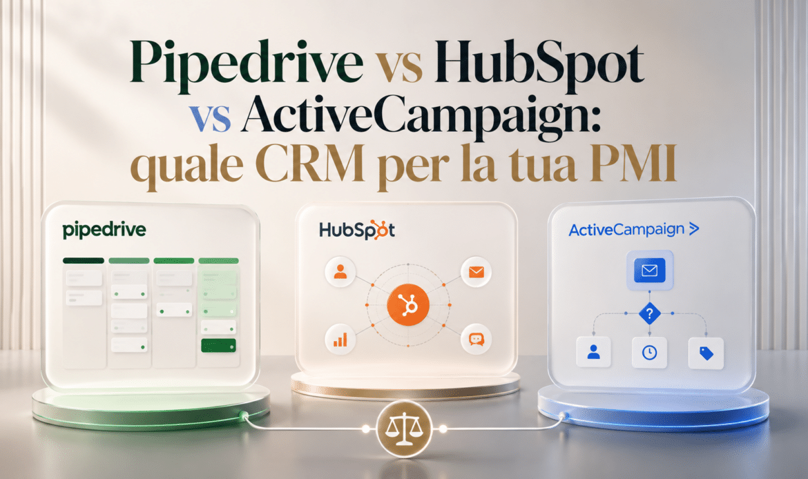Pipedrive vs HubSpot vs ActiveCampaign: quale CRM per la tua PMI