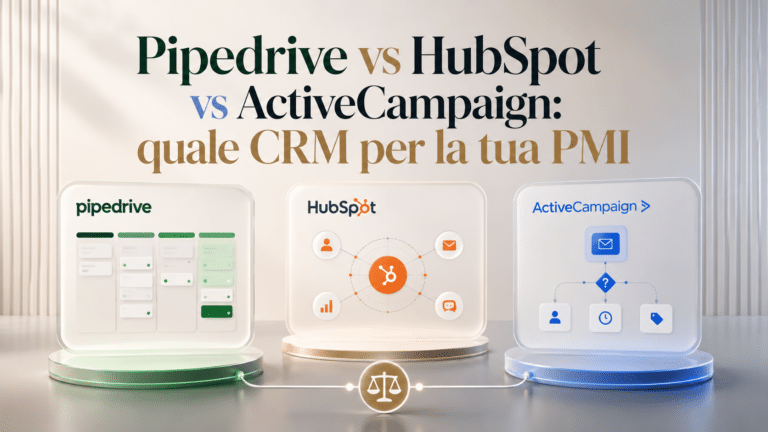 Pipedrive vs HubSpot vs ActiveCampaign: quale CRM per la tua PMI