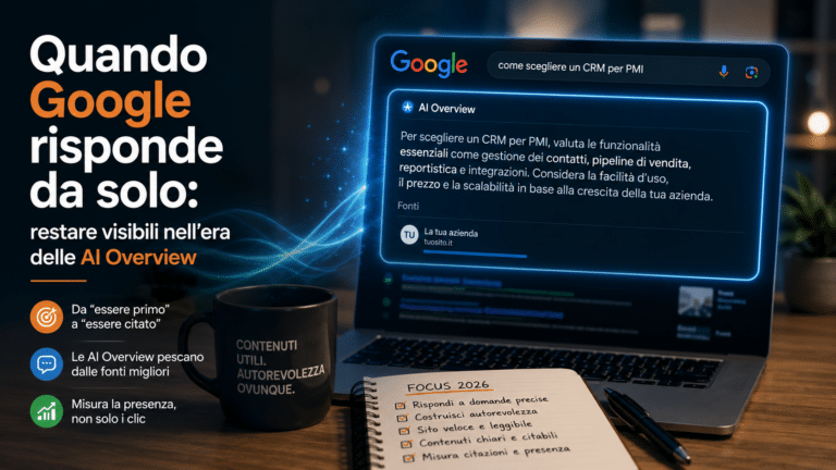 Quando Google risponde da solo: restare visibili nell'era delle AI Overview