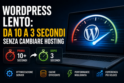 WordPress lento: da 10 a 3 secondi senza cambiare hosting