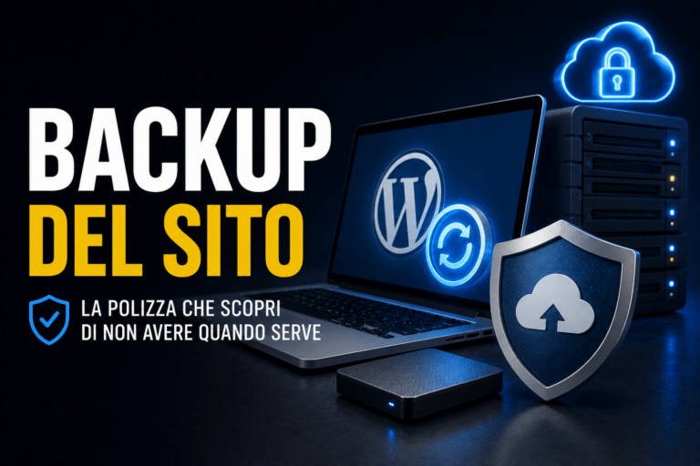 Backup del sito: la polizza che scopri di non avere quando serve