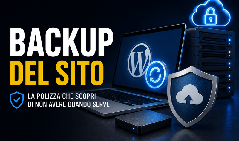 Backup del sito: la polizza che scopri di non avere quando serve