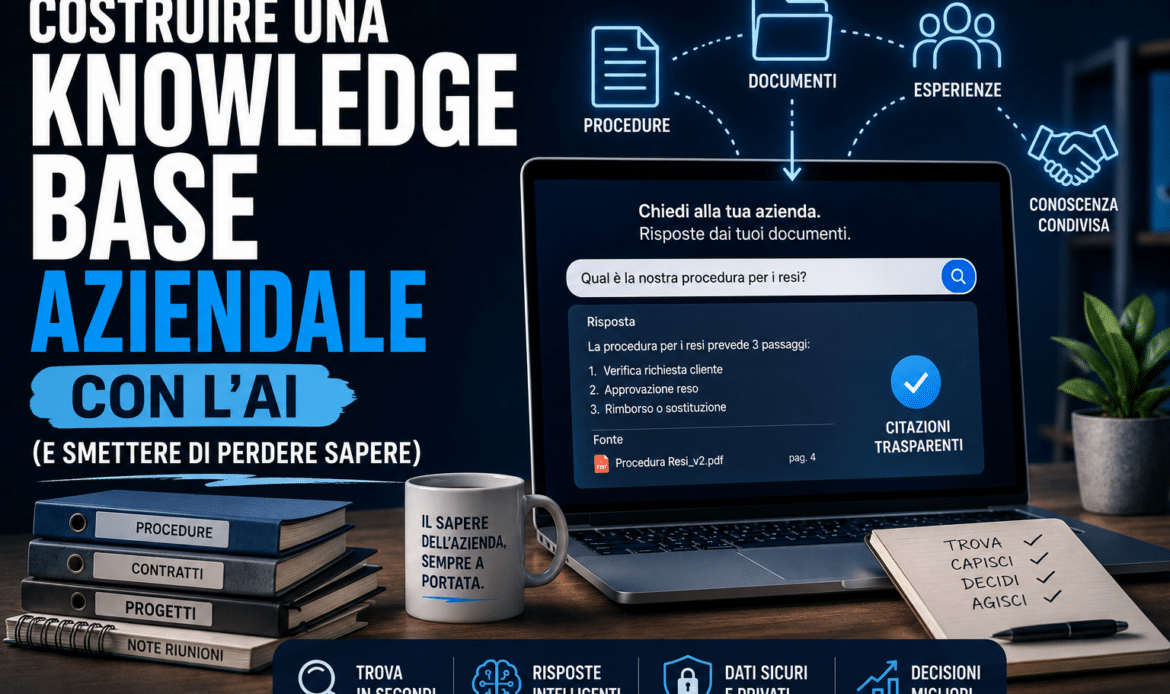 Costruire una knowledge base aziendale con l'AI (e smettere di perdere sapere)