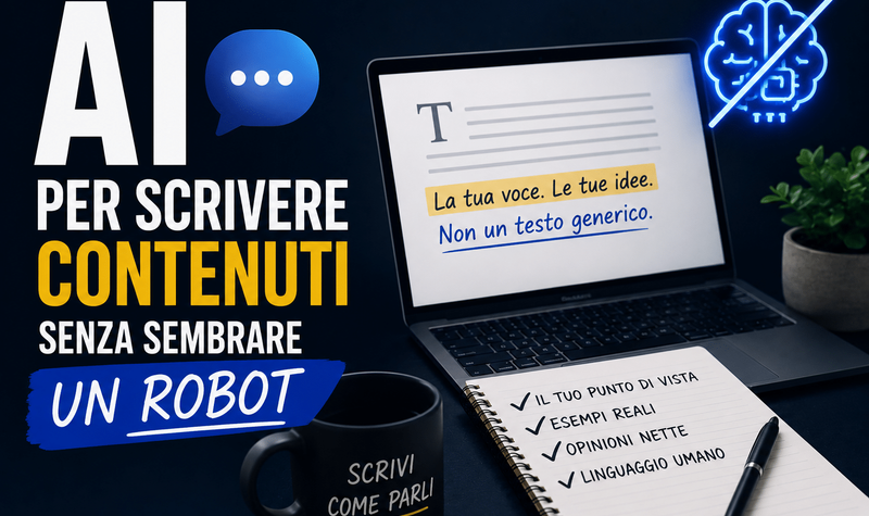 Usare l'AI per scrivere contenuti senza sembrare un robot