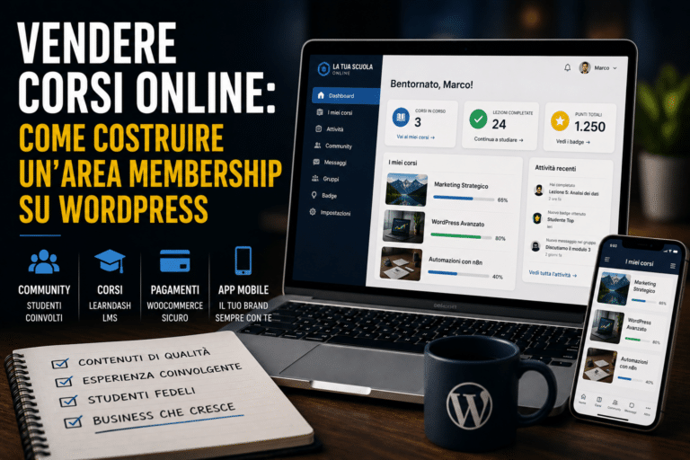 Vendere corsi online con WordPress